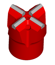 Laden Sie das Bild in den Galerie-Viewer, Kreuzbohrkrone 51mm R32 "EXX" mit Hartmetall / Cross Bit 51mm R32 "EXX" with carbides