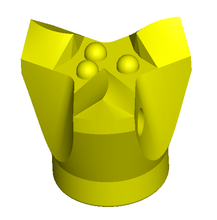 Laden Sie das Bild in den Galerie-Viewer, Bogenbohrkrone 76mm R38 "EY" gehärtet / Arc Bit 76mm R38 "EY" hardened