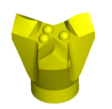 Laden Sie das Bild in den Galerie-Viewer, Bogenbohrkrone 76mm R32 "EY" gehärtet / Arc Bit 76mm R32 "EY" hardened