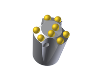 Laden Sie das Bild in den Galerie-Viewer, Stiftbohrkrone 51mm R32-8 "ESS-HD" mit Hartmetall / Button 51mm R32-8 "ESS-HD" with carbides
