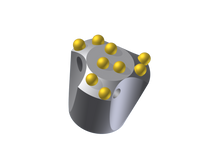 Laden Sie das Bild in den Galerie-Viewer, Stiftbohrkrone 76mm R32 "ESS" mit Hartmetall / Button 76mm R32 "ESS" with carbides